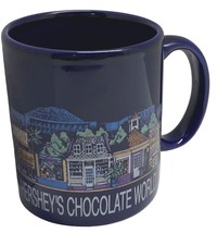 Hersheys Chocolate World Coffee Mug Hershey PA Souvenir Vintage Blue 1989 - £11.11 GBP