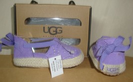 UGG Australia Baby Estee Eyelet Purple Shoes Infant Size 2/3 NEW 1004039 - £23.73 GBP