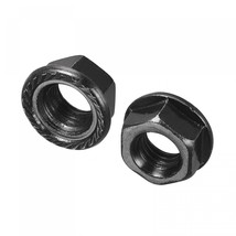 uxcell M8 Serrated Flange Hex Lock Nuts, Carbon Steel Black Oxide Finished 20pcs - £11.78 GBP