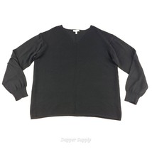 Ella Moss Womens Sweater V-Neck Long Sleeves Ribbed Soft Large - $12.99