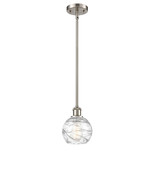 Mini Pendant Athens Deco Swirl 6&quot; Brushed Satin Nickel 516-1S-SN-G1213-6... - $182.15
