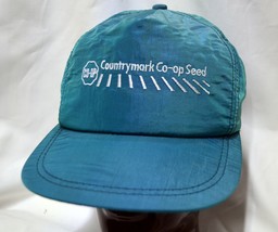 K-Products Countrymark Co-op Seed Blue Satin Cap Hat Farmer - £30.85 GBP
