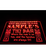 Welcome to Tiki Bar Personalized Name Illuminated Led Neon Sign Home Dec... - £20.77 GBP+