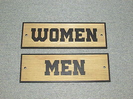 Rustic Style Men &amp; Women Restroom 9&quot; Wood Door Signs - £18.76 GBP