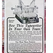 1914 Famous Oliver - See This Typewriter - Original Antique Vtg PRINT AD - $14.84