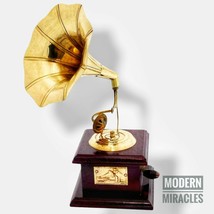 Antique Vintage Gramophone Brass Canon SHOWPIECE Collectible Music Decorative - £33.44 GBP