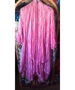 PINK STEVIE NICK&#39;S LACE ARTDECO GYPSY BOHEMIAN DELUXE DUSTER  - €210,97 EUR