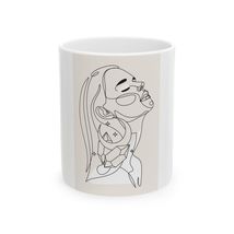 Artistic Butterfly Crystal Woman Ceramic Mug - Modern Line Art Butterfly... - $265.45 MXN+