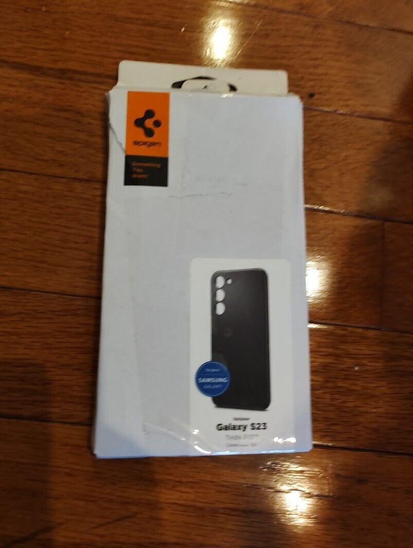 New - Galaxy S23 Case | Spigen [Thin Fit] UltraSlim Matte Cover - Black - $16.49