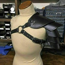 Steampunk Medieval Pauldrons Leather Rivet Warrior Shoulder Armor Party ... - $119.69