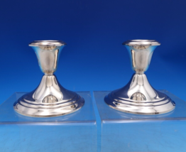 Old French by Gorham Silverplate Candlestick Pair #YC3003 3 1/4&quot; (#7423) - £201.69 GBP