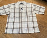 White Plaid Button Short Sleeve Shirt Sz XL NOS Regal Wear Mens NEW - $13.49