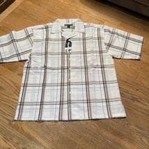 White Plaid Button Short Sleeve Shirt Sz XL NOS Regal Wear Mens NEW - £10.55 GBP