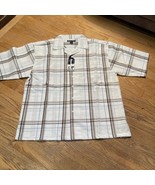 White Plaid Button Short Sleeve Shirt Sz XL NOS Regal Wear Mens NEW - $256.84 MXN