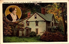 Vintage POSTCARD-ORCHARD House, Home Of Louisa M. Alcott, Concord, Mass BK56 - £3.09 GBP