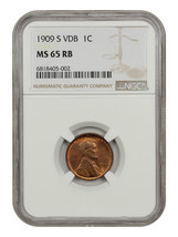 1909-S Vdb 1C Ngc MS65RB - £4,180.48 GBP