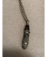 9&quot; Pewter Necklace with 1 1/4&quot; Pewter Sneaker Charm *Nice* DTC - $280.99 MXN