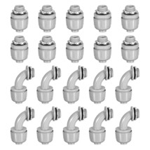 Meccanixity 30Pcs 1/2&quot; Npt Liquid Tight Connector Pvc Electrical Conduit - $34.93