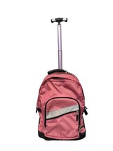 LL Bean Deluxe Rolling Backpack 19&quot; Carry-on Pink School Travel Wheeled ... - £44.04 GBP
