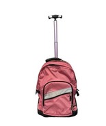 LL Bean Deluxe Rolling Backpack 19&quot; Carry-on Pink School Travel Wheeled ... - £44.50 GBP