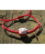 Haunted Powerful 10x Cast Maneki Neko Good Luck Cat Bracelet - $734.82 MXN
