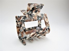 Medium/large brown beige taupe marbled hair claw clip - £8.89 GBP