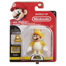 Jakks Pacific Mario 4&quot; Inch World of Nintendo Series 2-2 Cat Mario Figure OG - $40.00