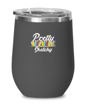 Wine Tumbler Stainless Steel Insulated Funny Pretty Sketchy Pencils  - £19.87 GBP
