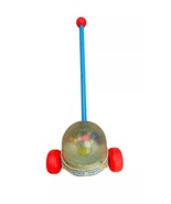 Fisher Price #788 Corn Popper Vintage 1964 Wood Blue Handle Red Wheels P... - $18.00