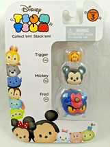 Disney Tsum Tsum 3 Pack Series 3 Tigger Mickey Fred Stack Em New - £7.98 GBP