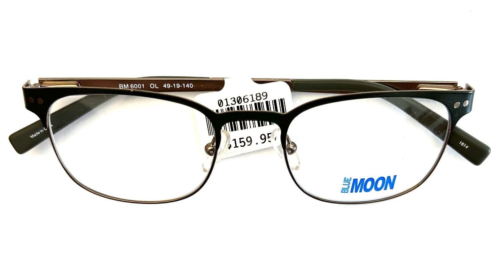 Blue Moon BM 6001 OL olive Green bronze Horn Rim Eyeglasses Frames 49[]19 140 mm