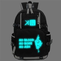 Hot Fashion Design K Project No Blood No Bone No Ash Printing Luminous Backpack  - £44.78 GBP