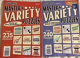 Lot of 2 Penny Press Master&#39;s Variety Puzzles Plus Syllacrostics Anagram Magic S - £10.86 GBP