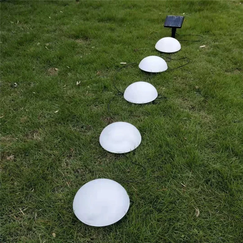 Balls Solar Light Ground Garden Lawn Lamp 5 LEDs Solar Powered Half Global Shape - £156.29 GBP