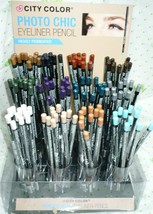 City Color Photo Chic Eyeliner Pencils Entire Display 144 Eyeliners 12 Colors - £71.37 GBP