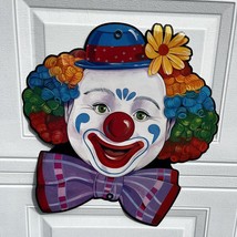 1998 Beistle Company 19&quot;x20&quot; Diecut Clown Head Hanging Birthday Party Decoration - £15.81 GBP