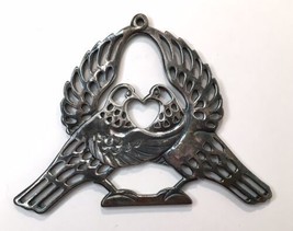 Vtg Kirk Stieff Silver Plated Christmas Tree Ornament 2 Love Birds Turtle Doves - £11.89 GBP