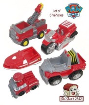 Paw Patrol Marshall Team Rescue 5 pc Lot Vehicles (used) Action Figure Toys - £19.94 GBP