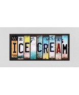 Ice Cream License Plate Tag Strips Novelty Wood Signs - $74.64 CAD