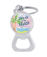 Take Me to the Beach Bottle Opener Keychain - Metal Beer Bar Tool Key Ring - $14.73 CAD