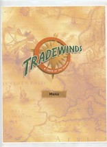 Tradewinds A Taste of the Islands Menu North Peter Rd Knoxville Tennessee 1990&#39;s - £14.12 GBP
