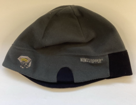 Mountain Hard Wear Hat Mens R Windstopper Gore Fleece Beanie Gray Black - £11.67 GBP