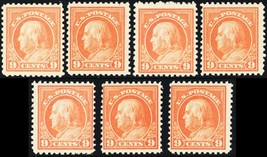 509, Mint NH 9¢ Franklin Seven Fresh Stamps CV $175 - Stuart Katz - £58.99 GBP