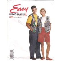 Vintage Sewing PATTERN McCalls 7469, Misses and Mens Stitch N Save 1995 Easy - £13.89 GBP