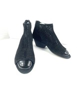 Eileen Fisher Floret Women Shoe 8M Black Suede Caged Peep Toe Ankle Boot... - $64.95 CAD