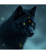 Alpha Werewolf Spirit Companion, Black Siberian Protector - $31.67