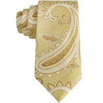 SEAN JOHN Gold Rich Paisley Jacquard Silk Tie - £19.63 GBP