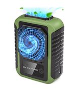 Portable Waist Clip Fan Rechargeable 6000mAh 20H 3-Speed Green - $251.11 MXN