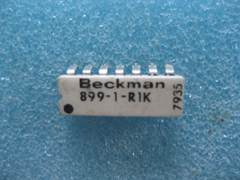 899-3-R1K Beckman 3778 resistor network film, isolated, 1.8 w, through h... - $0.47