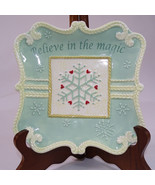 Christmas Plate Believe In The Magic Appetizers Bella Casa By Ganz Ceram... - $2.50